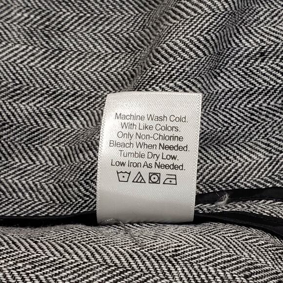 Coldwater Creek Linen Open Draped Asymmetric Jacket Grey Herringbone Sz XL (18) - Picture 7 of 11